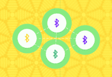 Graphic of a mesh Bluetooth network